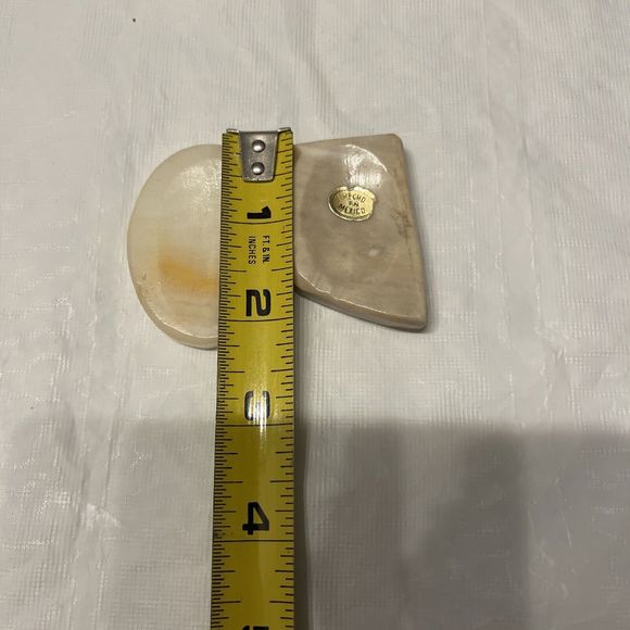 Lot of 2 Vintage Worry Stress Relief Palm Stone Onyx Made in Mexico - Picture 4 of 6